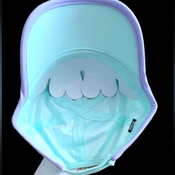 LAYER 8 | Girls Toddler Sun Protection Hat  2-Tone Pastel | Adj Size Strap | NWT - Picture 7 of 8